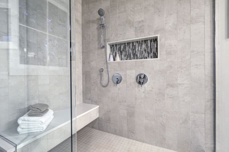 Tile Shower with Modern Design